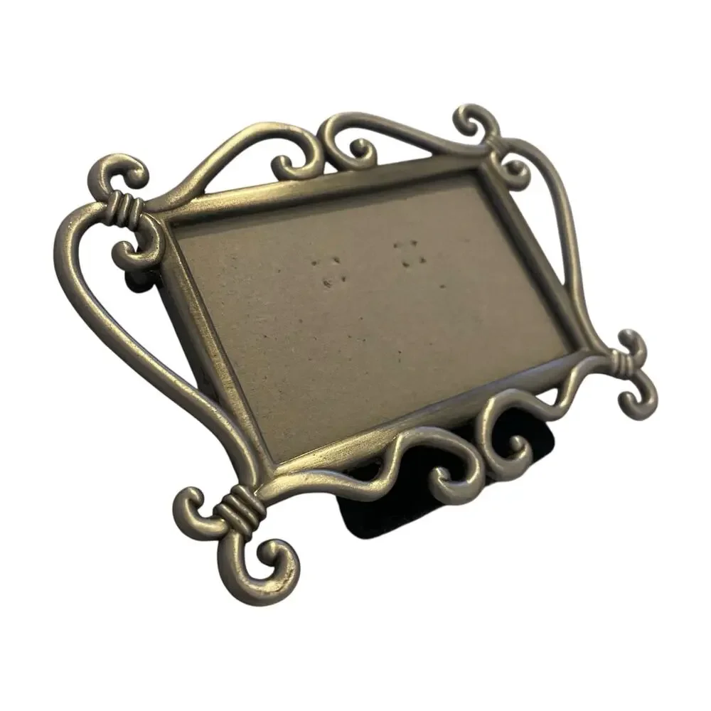 3 X 2 Mini Photo Picture Frame Photo Pewter Silver Scroll Design